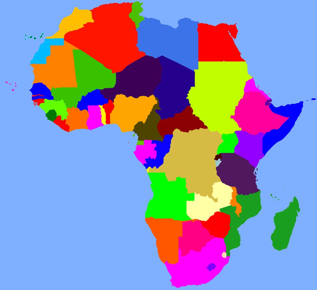 map, africa, continent